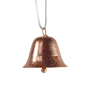 Cloche de Noël suspendue au design d'usine avec finition couleur cuivre pour ornement décoratif en métal pour la maison - Product Image 5