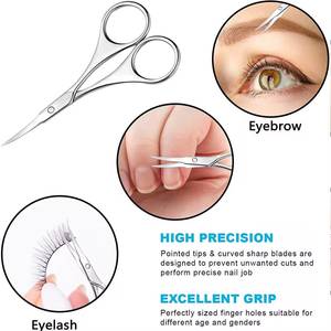 Ciseaux de manucure en acier inoxydable avec lame droite et tranchante pour le soin des ongles, outils de beauté pour adultes, poignée ronde, conception durable - Product Image 5