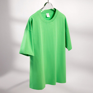 Men's Oversized <b>Black</b> Cotton <b>T</b>-<b>Shirt</b> Short Sleeve O-Neck Casual Solid Jersey Knitted <b>Plain</b> Dyed Fit Regular - Product Image 2