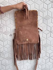 Nouveau Sac à Main Bohème Western 2026 en Cuir et Fourrure avec Franges, Sac Bandoulière Polyvalent pour Femme - Product Image 3