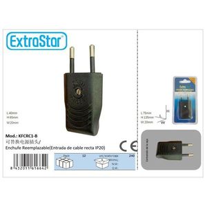 Presa di Alimentazione Sostituibile ExtraStar 40x65x20mm IP20 con Ingresso Cavo Diritto - Product Image 1