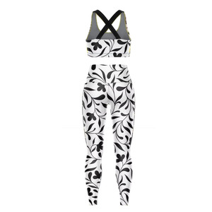 Conjunto de Yoga Personalizado al por Mayor para Mujer, 2 Piezas, Sujetador Deportivo, Leggings de Cintura Alta, Ropa Deportiva Estampada para Gimnasio, Traje a Juego para Entrenamiento, OEM - Product Image 6