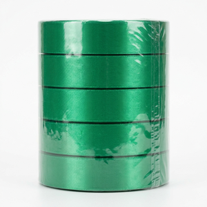 Emerald Green 25mm Single Face Satin Ribbon Factory 5 Rolls x 8 Meter Pack for Tabletop Decor Garland <b>Bows</b> Event Display Styling - Product Image 3