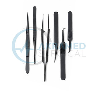 Juego de Instrumentos Microquirúrgicos Básicos con Recubrimiento Negro, Kit de Microcirugía de Acero Inoxidable, Herramientas Quirúrgicas de Precisión con Certificación CE - Product Image 5