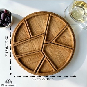 premium acacia wood serving <b>tray</b> for hotel with handles handmade acacia wooden <b>tray</b> for <b>snacks</b> rustic style eco friendly - Product Image 6