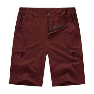 Pantalones cortos de trabajo para hombre, transpirables, ligeros, con cierre de botón y cordón en la cintura, patrón sólido, pantalones cortos de trabajo de secado rápido para hombre - Product Image 1