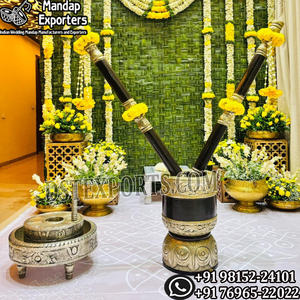 Conjunto Rolu Rokali para Celebración Haldi Preboda, Personalizado, Profesional, Nuevo, para Función de Boda - Product Image 4