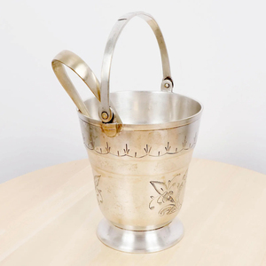 Metal Beverage Tub Wine Ice Bucket with Tong Silver Color Metal Brass Wine <b>Cooler</b> Bucket Stainless Steel Shiny Polished Supply - Product Image 2