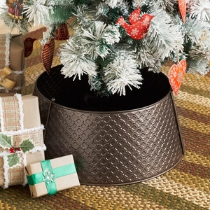 Vintage Aluminum Heavy Duty Outdoor Christmas <b>Tree</b> <b>Stand</b> Large Size Round Shape - Product Image 2