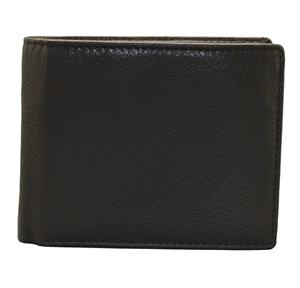 Manbang — portefeuille trois volets en cuir véritable pour hommes, porte-monnaie Rfid, personnalisé, Design court, mince - Product Image 1