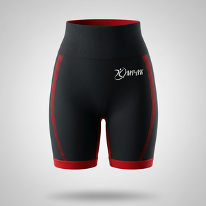 กางเกงขาสั้นเอวสูงสำหรับผู้หญิง ระบายอากาศได้ดี เหมาะสำหรับออกกำลังกาย ฟิตเนส ยกน้ำหนัก โยคะ ผ้าไนลอน/คอตตอน กระชับสัดส่วน - Product Image 1