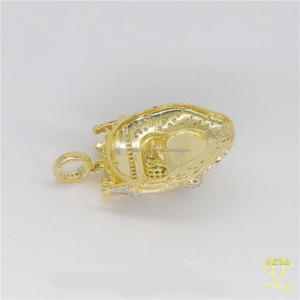 จี้รูปหัวสัตว์ประดับมงกุฎหรูหรา ฝังเพชรแล็บโกรว์แบบ Iced Out เงินแท้ 925 สไตล์ฮิปฮอป รับรองโดย GIA เหมาะสำหรับเป็นของขวัญ - Product Image 4