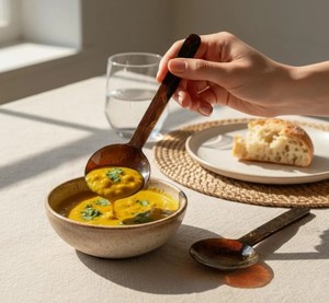 Resin Serving Spoon Luxury Modern Kitchen Tool Strong Comfortable Handle for <b>Buffet</b> Catering and Family Meal Serving - Product Image 3
