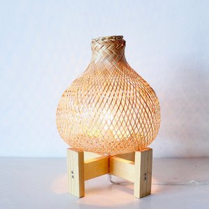 Mini lampes de table en bambou, lampe de salle à manger, salon, chambre à coucher, décoration, bon prix, abat-jour en tissage naturel. - Product Image 3