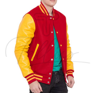 Veste universitaire sur mesure de haute qualité avec corps en laine, manches en cuir et broderie en chenille. Veste universitaire courte pour femme. - Product Image 2