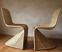 Chaise de salle à manger en rotin écologique et durable, chaise longue, siège de salon, fabrication de meubles sur mesure OEM ODM