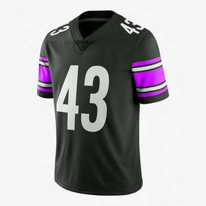 Nouveauté, maillots de football américains légers, 100% polyester, antibactériens, personnalisables, grandes tailles, t-shirts d'été à séchage rapide - Product Image 3