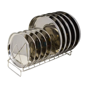 Escurridor de platos de metal resistente al óxido, ideal para el uso diario en la cocina, escurridor de platos de metal elegante con diseño contemporáneo. - Product Image 2