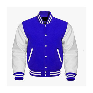 Varsity Jacket <b>Men</b> Chenille Embroidery Leather Sleeves Custom Baseball Letterman Varsity Jacket - Product Image 4