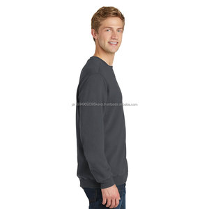 Sudadera gris de fábrica personalizada con estilo para hombre 100% algodón serigrafía manga larga empalmada para sudadera informal de calle - Product Image 6