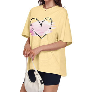 เสื้อยืดโอเวอร์ไซส์ผู้หญิง ขายส่ง ดีไซน์ใหม่ ผ้าฝ้าย ทรงหลวม แขนสั้น เสื้อลำลองสำหรับผู้หญิง แฟชั่นสตรีทประจำวัน - Product Image 4