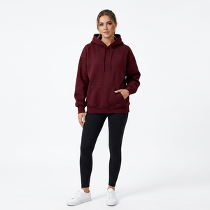Sudadera con Capucha Extra Grande para Hombre, Color Sólido, 100% Algodón Felpa, Ropa Casual de Otoño - Product Image 3