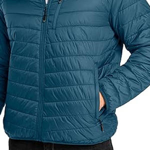 Chaqueta Acolchada Impermeable para Hombre, Chaqueta de Invierno Acolchada con Diseño de Burbujas, Chaqueta de Plumón Verde de Poliéster para Exteriores, Chaqueta Acolchada Personalizada para Hombre - Product Image 3