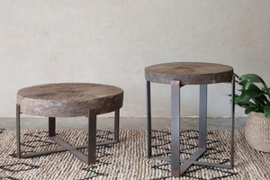 Chakala Table basse en bois, tabouret moderne en métal de haute qualité pour les acheteurs commerciaux, meilleure vente 2022 artisanat moradad - Product Image 3
