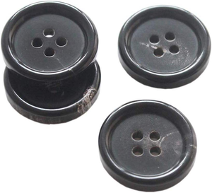 Boutons en corne de buffle de haute qualité, taille et forme personnalisées, couleur noire, bouton à 4 trous, mode, corne de buffle noire de haute qualité - Product Image 4