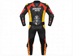 Combinaison de course pour homme Zonda Pro 1 pièce en cuir de vache véritable/cuir de kangourou, style MotoCP, combinaison blindée niveau 2 - Product Image 2