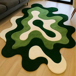 High Quality <b>Hand</b> <b>Tufted</b> Woolen Area <b>Rug</b> Handmade High-Low Pile Living Kitchen Office Prayer By INDIAN TEXTILES H/L - Product Image 1