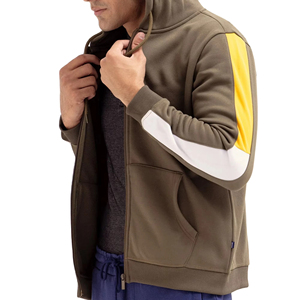 Sweat-shirts à capuche zippés d'hiver de haute qualité, broderie 3D, impression numérique, appliqué, 100% coton, couleurs et logos personnalisés, ODM - Product Image 3