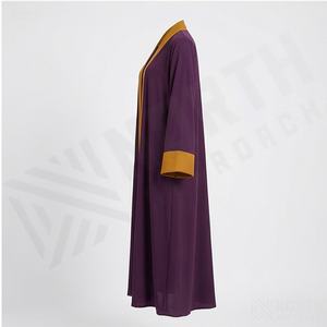 2025 OEM Kimono Outwear Abaya High Stretch Soft Thicker Polyester Fabric Muslim Women V Neck Long Sleeve Party Ramadan Wedding - Product Image 3
