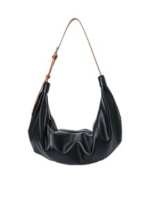 Bolso de Hombro Cruzado de Cuero Genuino Impermeable para Mujer, Estilo Casual, Diseño de Media Luna, con Correa Única y Cierre de Cremallera, Poliéster - Product Image 3