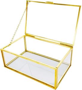 Customized Glass Storage <b>Box</b> With Metal Frame For Jewelry Organizers And Decorative Display Use - Product Image 3