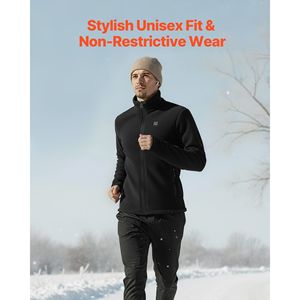 Giacca in pile riscaldata da uomo 7.4V 16000mAh con power bank ricaricabile, 6 zone di riscaldamento, 3 livelli di temperatura, felpa 7.4V 16000mAh - Product Image 5