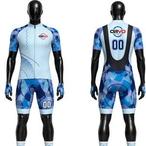 ชุดเสื้อจักรยานและกางเกงขาสั้น Orvo Sports สำหรับทุกเพศ สีดำขาว ระบายอากาศได้ดี แขนสั้น สำหรับปั่นจักรยานบนถนน แข่งขัน  รับผลิตตามแบบทีม OEM 100% - Product Image 5