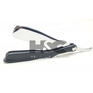Oferta Especial: Navajas de Barbero con Logotipo Personalizado, Navaja Recta Plegable para Hombre, para Recortar la Barba, Mango Negro - Product Image 4