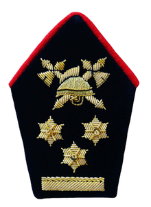Épaulette brodée à la main de luxe de haute qualité avec fil de bullion, insigne de drapeau doré personnalisé - Product Image 4