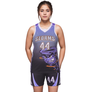 Uniformes de Baloncesto Personalizados por Sublimación para Mujer, Conjunto de Uniforme de Baloncesto Femenino de Secado Rápido y Transpirable, Uniforme Profesional para Entrenamiento de Equipo - Product Image 5