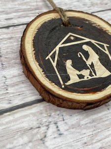 ชุดเปลไม้แกะสลักด้วยมือสำหรับตกแต่งบ้านตามเทศกาลคริสต์มาสแบบดั้งเดิม - Product Image 4