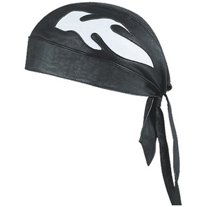 Bandana à motif flamme, ajustable, unisexe, style streetwear, pour toutes les saisons, décontracté, noir avec design jaune - Product Image 4