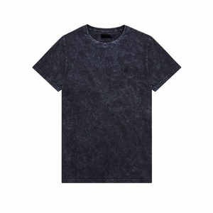 Camisetas Casuales de Manga Corta para Hombre, 100% Algodón, Lavado Ácido, con Logotipo Personalizado Bordado, Estampado en Blanco - Product Image 6