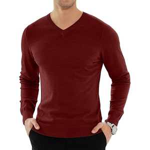 Men's Winter Viscose/Cotton Cable Knit <b>Pullover</b> <b>Sweater</b> Crew Neck Full Sleeve Solid Color Warm Anti-Pilling Front Logo - Product Image 1