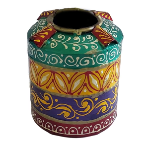 Organizador de Escritorio con Forma de Tanque de Hierro de Calidad Garantizada, Estilo Vintage Rajasthani, para Oficina, Hogar, Portalápices, Artículo de Regalo - Product Image 1