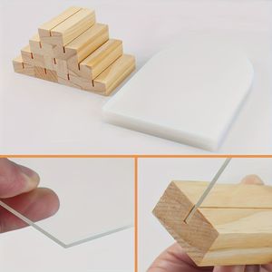 Base per Carte in Acrilico Trasparente a Forma di Arco, Set da 20 Pezzi, Esagonale, per Lista Ospiti Matrimonio, Segnaposto Vuoti, Numeri Tavolo - Product Image 4