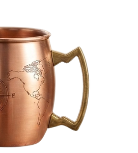 Tasse à boire en cuivre Moscow Mule avec poignée métallique, design haut de gamme, idéale pour la bière, plaquée cuivre, best-seller - Product Image 6