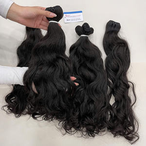 Produit le plus vendu : Cheveux humains vietnamiens naturels ondulés, tissage machine, sans nœuds, sans perte, cuticules intactes, vente en gros - Product Image 3