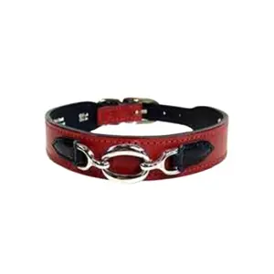 Collier rond pour chien Colliers de luxe en cuir véritable de haute qualité pour animaux de compagnie avec quincaillerie lourde en métal en laiton de qualité supérieure - Product Image 1