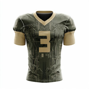 Camiseta Deportiva de Fútbol Americano de Alta Calidad con Estampado de Fútbol, Secado Rápido, Cuello en V para Hombre - Product Image 1